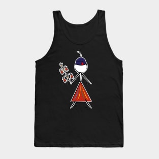 Madeira Island Female Stick Figure inspired by Folklore Tank Top